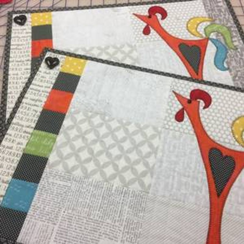 Byhanen stoffpakke 10x30cm 