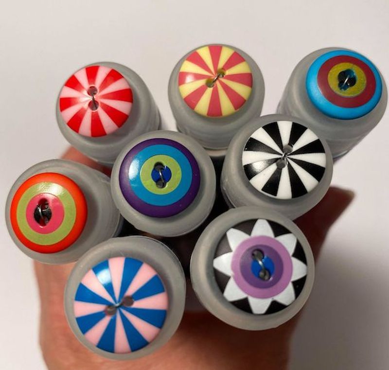 Knapper fra Kaffe Fasett - 15mm