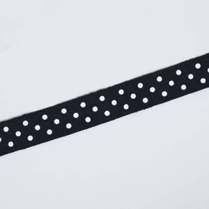 Linbånd prikker  svart -18mm - 4m