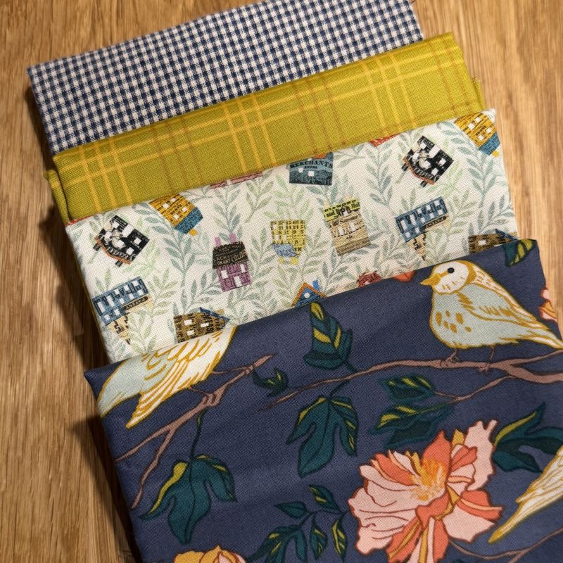 Stoffpakke 4x30cm fugler og hus