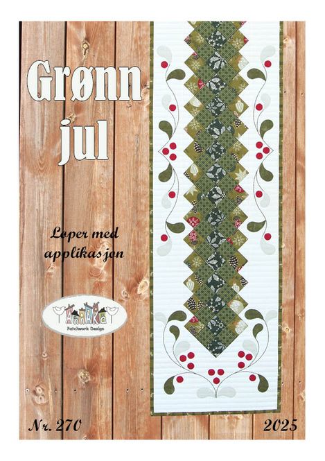 Hovedbilde Grønn jul - mønster på løper