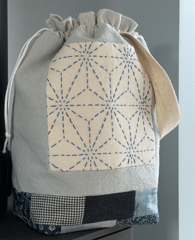 Hovedstoffet - snørepose  1,3m stoff og Webbing 