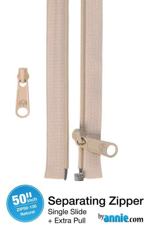 By Annie Delbar/ Separating Zipper NATURAL - 50