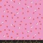 Små små jordbær på rosa bunn 50cm 